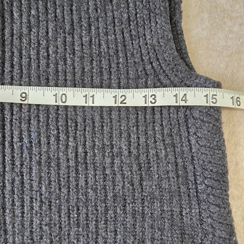 Three Dots‎ Sleeveless Funnel Neck Sweater Sz S Knit Tunic Top Indie Lagenlook